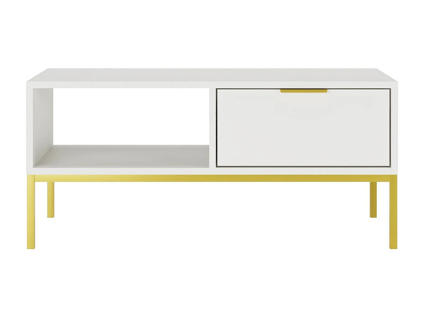 Table basse moderne Kristina-Couleur Noir-Largeur 80 cm