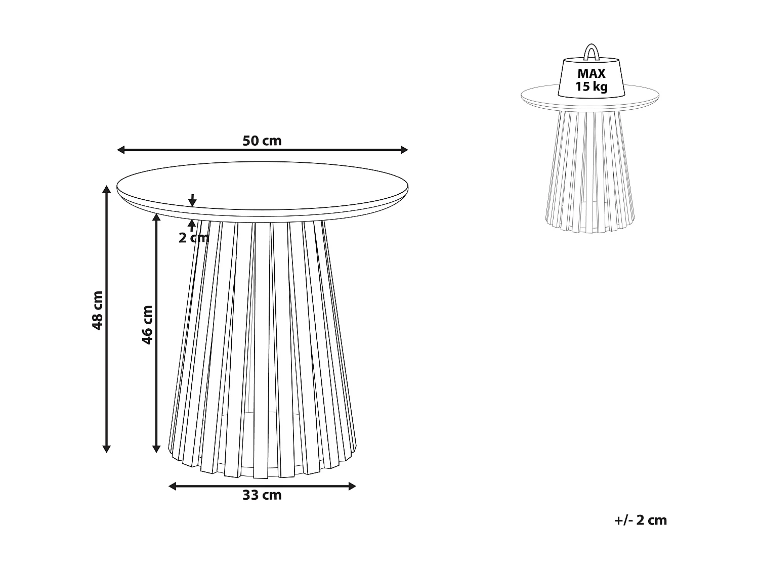 Table basse MESILLA Acacia Marron