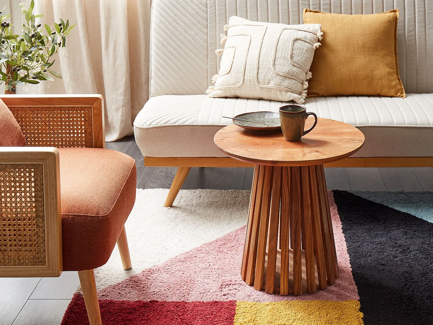 Salontafel MESILLA Acaciahout Bruin