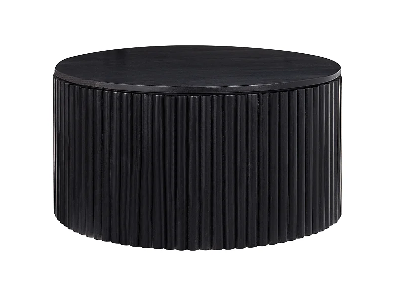 Couchtisch KIRKWOOD Mango Holz Schwarz mit Stauraum