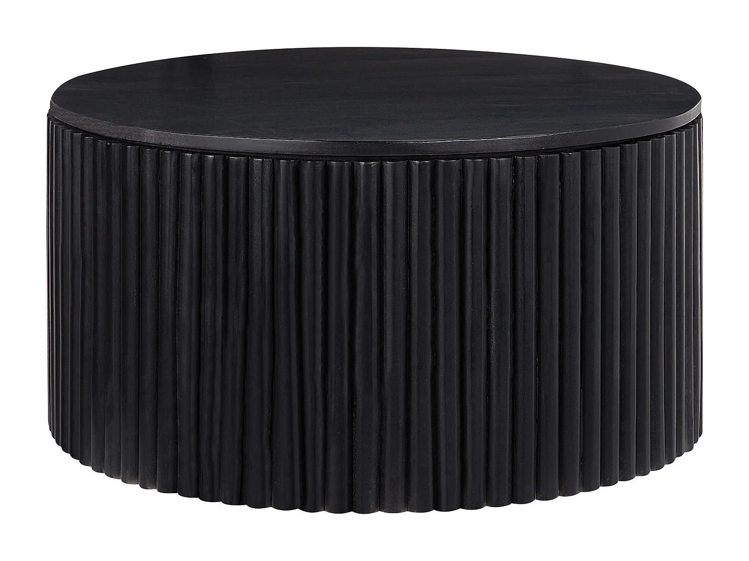 Mesa de centro KIRKWOOD Mangueira de mangueira Preto com arrumação