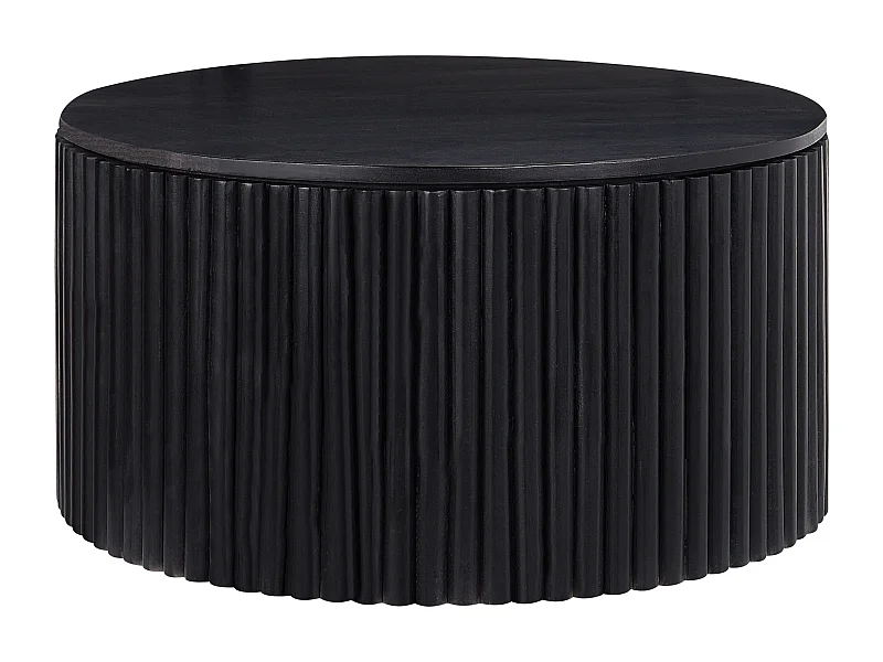 Table basse KIRKWOOD Bois de manguier Noir avec rangement