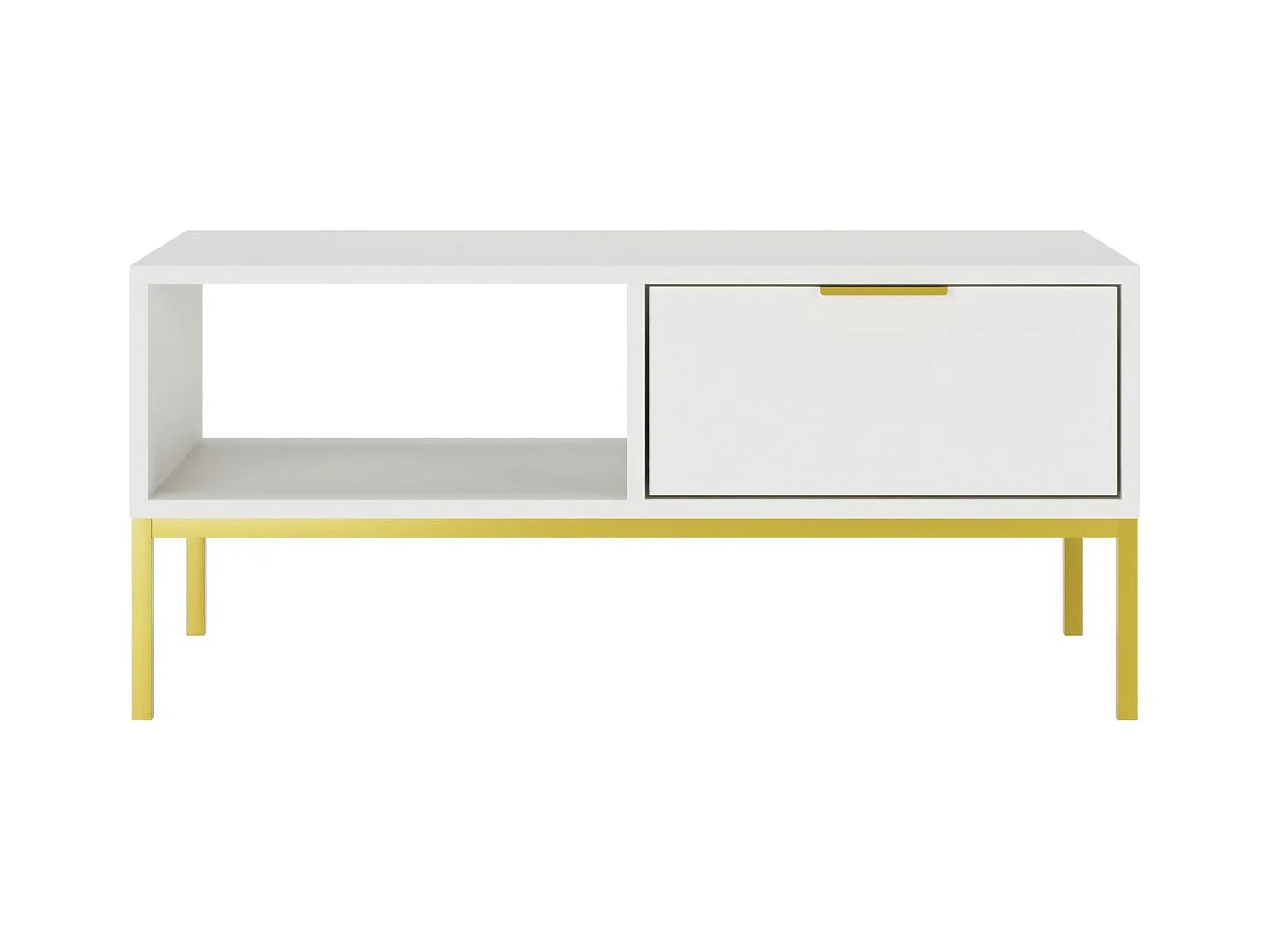 Moderne salontafel Kristina-Kleur Wit-Breedte 80cm