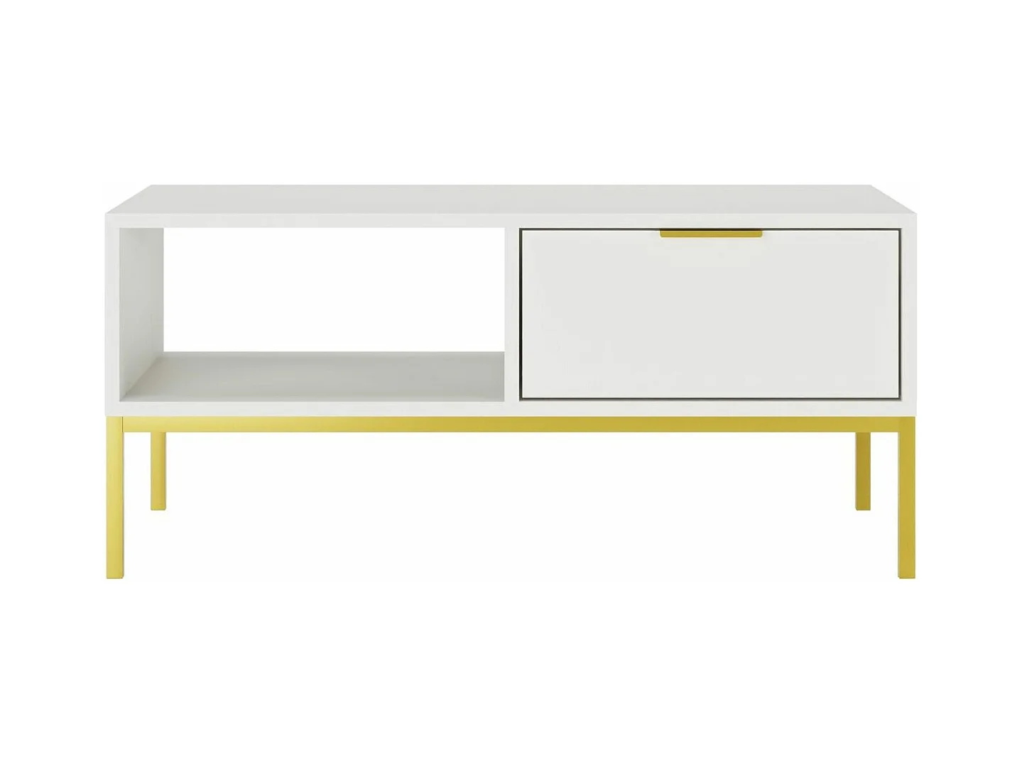 Moderne salontafel Kristina-Kleur Wit-Breedte 100 cm