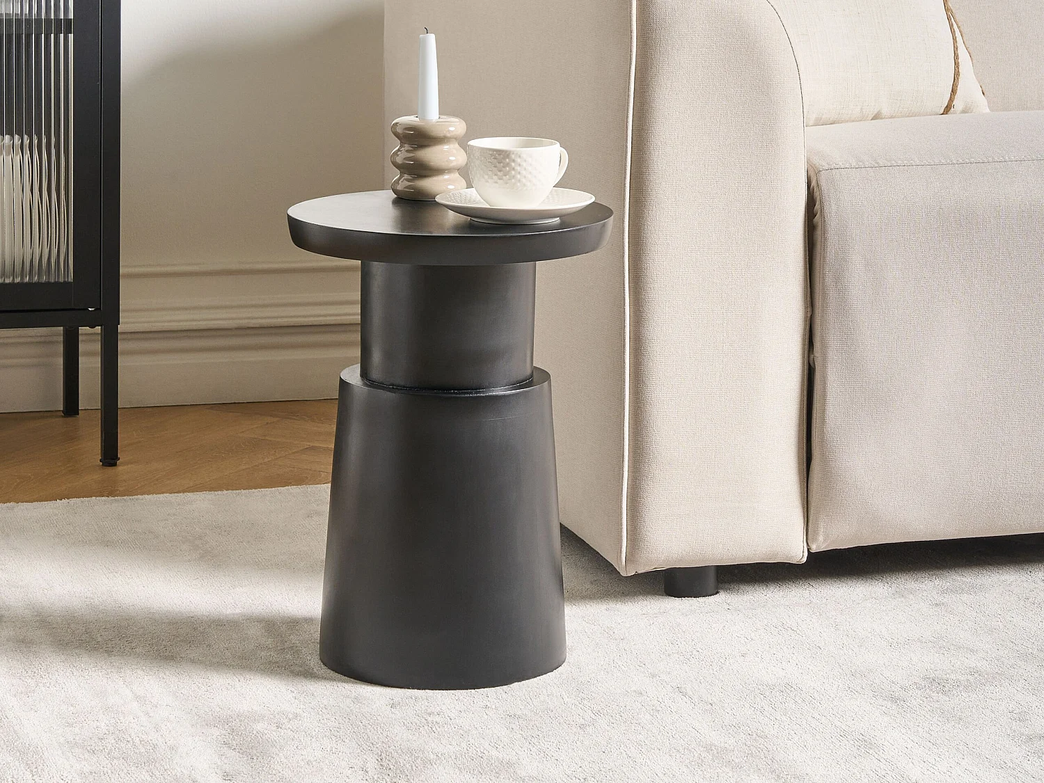 Table d'appoint en bois de manguier noire CALDOS