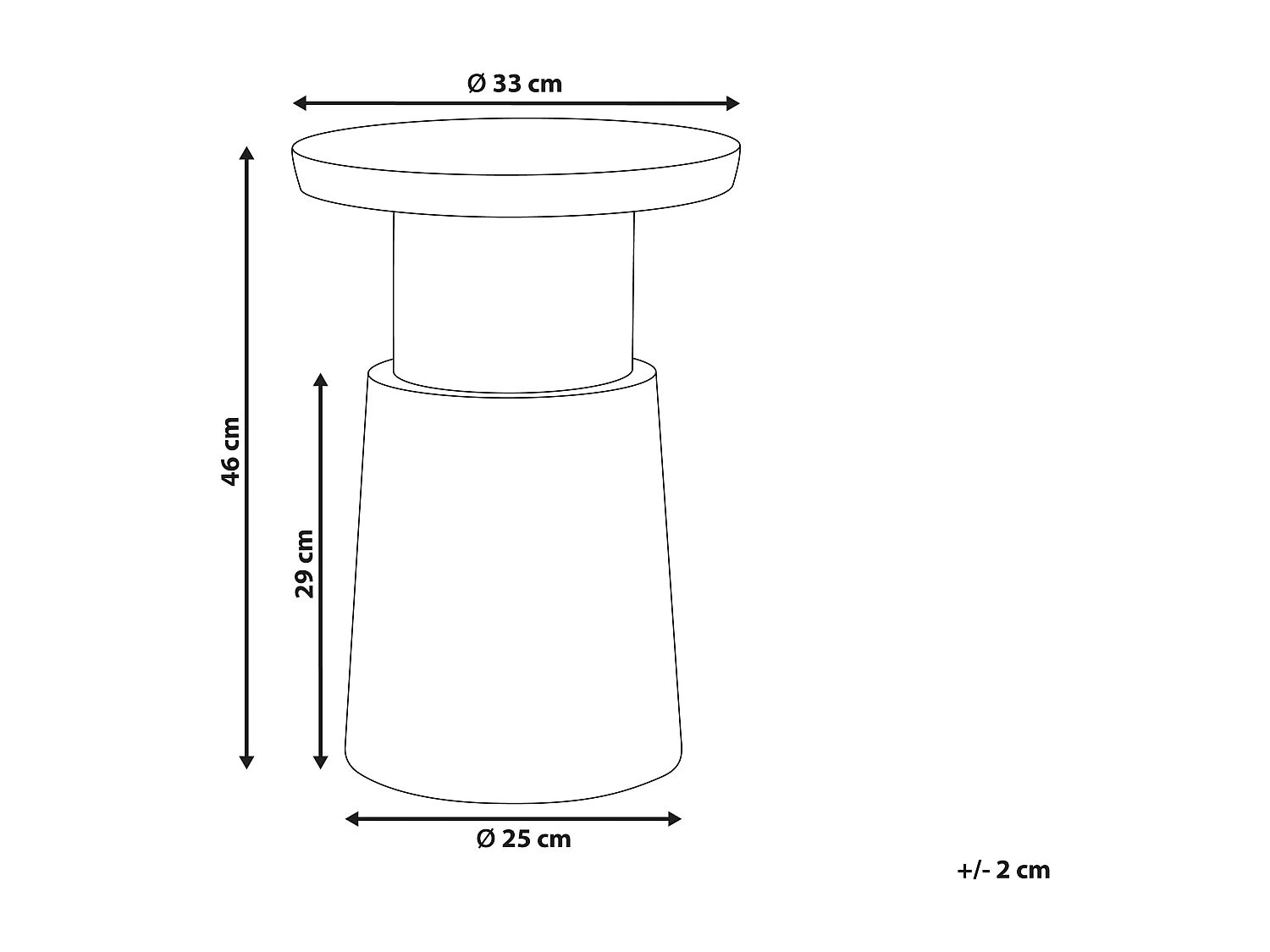 Bijzettafel mangohout zwart CALDOS