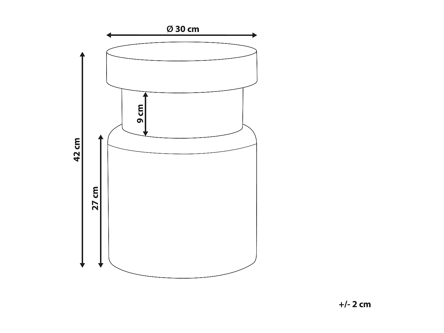 Table d'appoint en bois de manguier blanc cassé CARNABY
