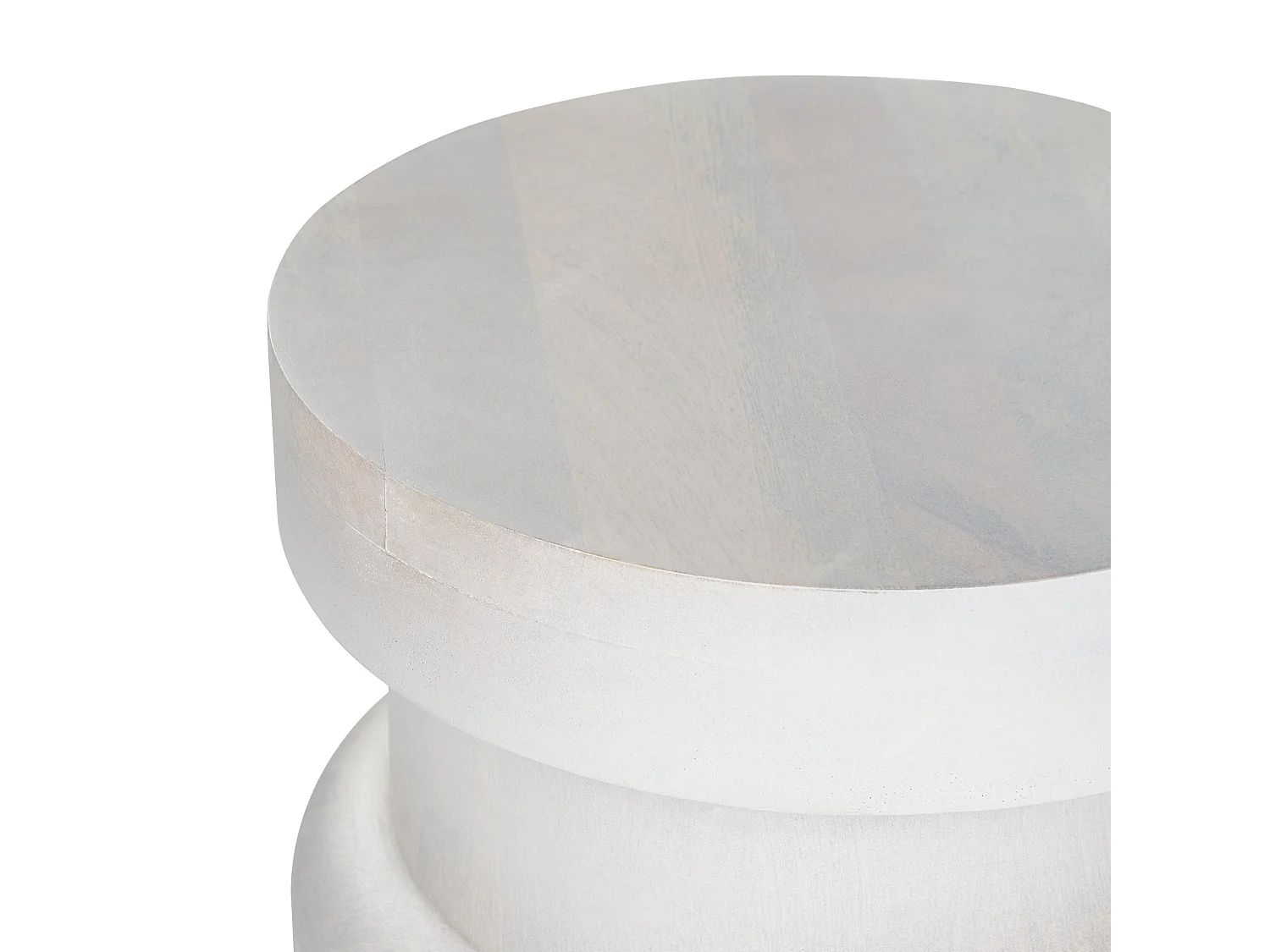 Table d'appoint en bois de manguier blanc cassé CARNABY