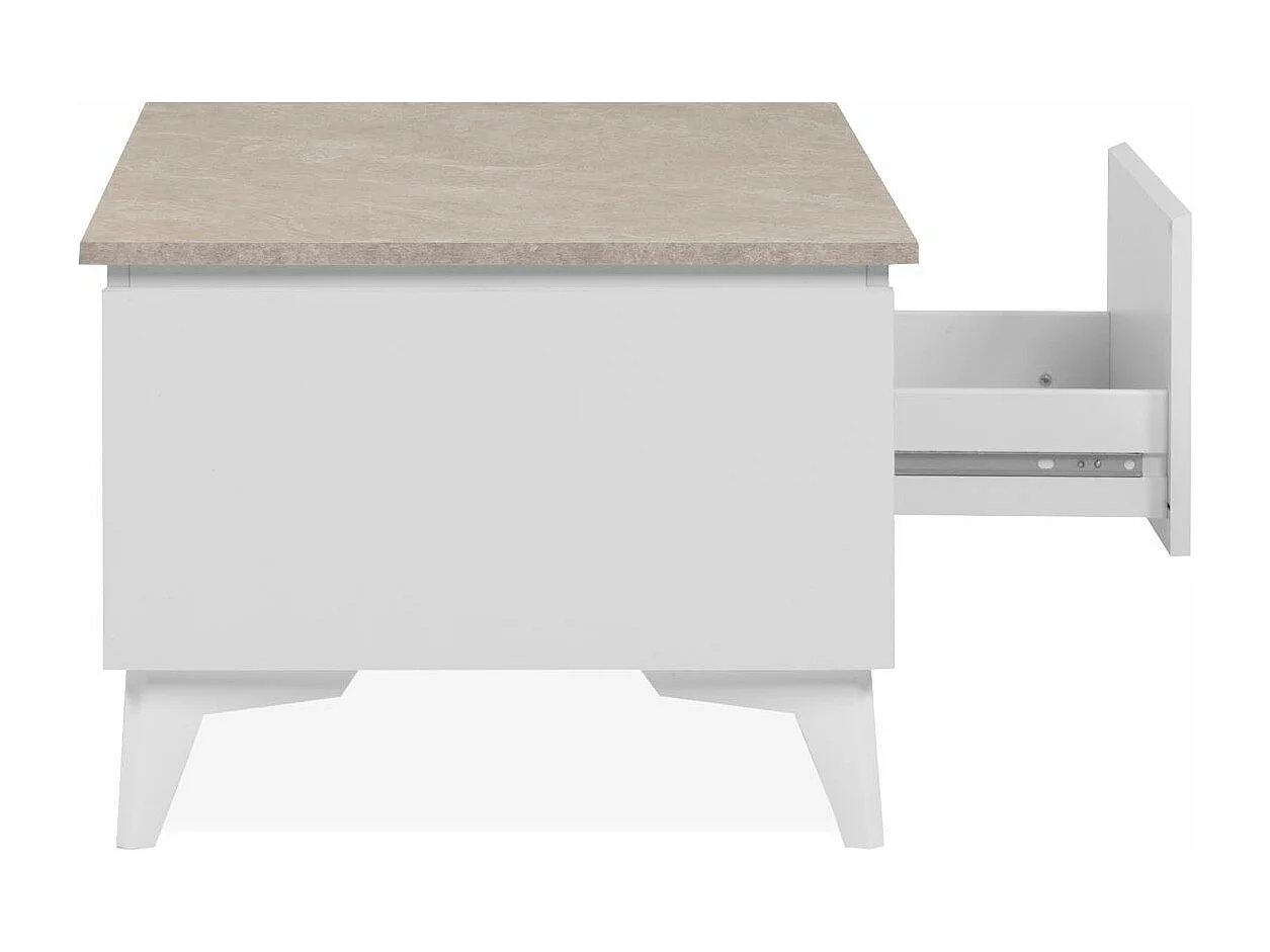 Table basse 1 tiroir 1 niche L100 cm - BERTRIX