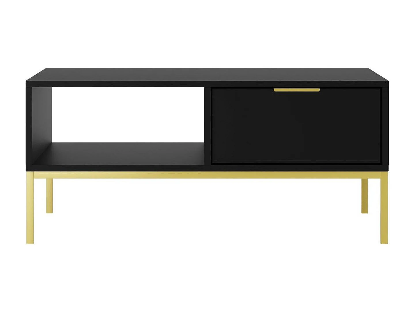 Moderne salontafel Kristina-Kleur Zwart-Breedte 100 cm