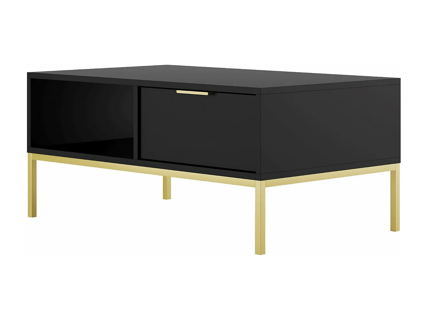 Moderne salontafel Kristina-Kleur Zwart-Breedte 100 cm