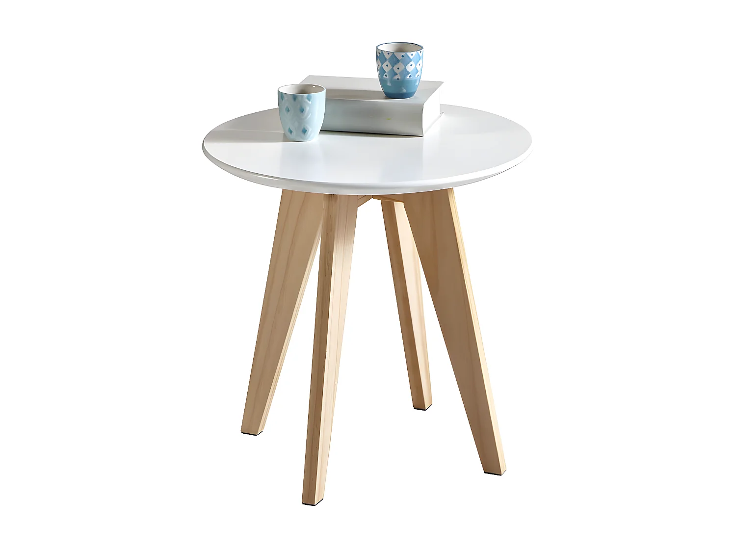 Table basse  "Rondo" - 40 x 40 x 40 cm - Blanc