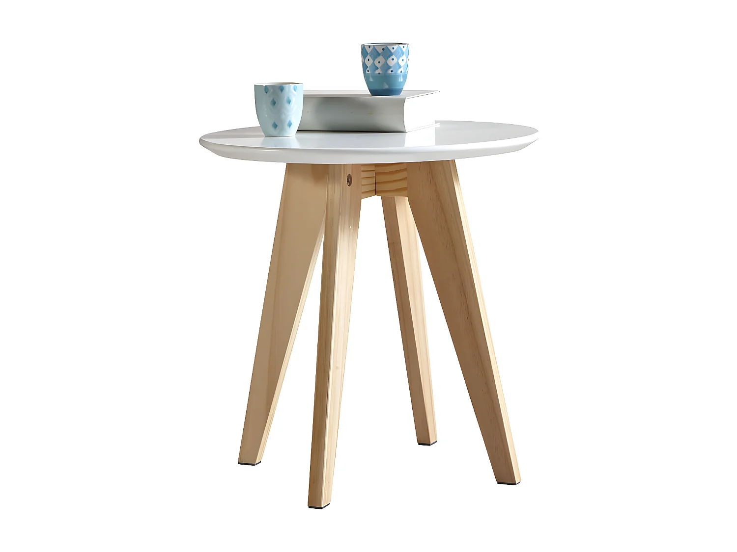 Table basse  "Rondo" - 40 x 40 x 40 cm - Blanc