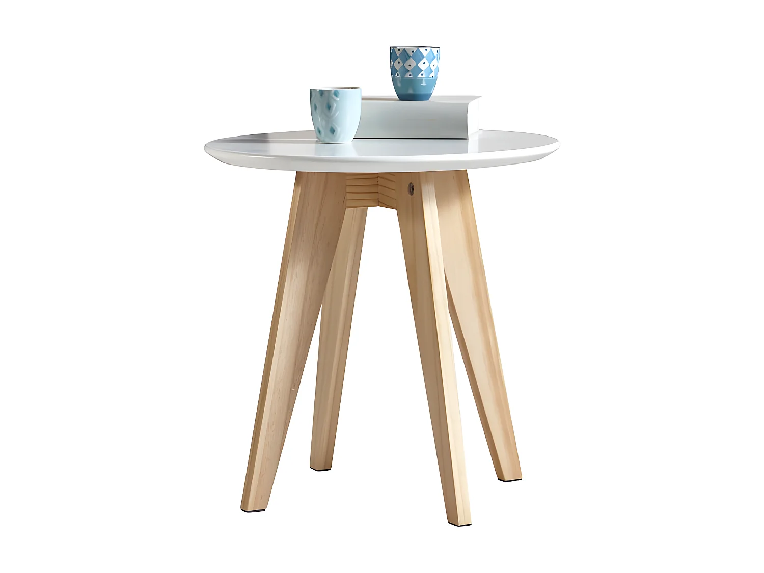 Table basse  "Rondo" - 40 x 40 x 40 cm - Blanc