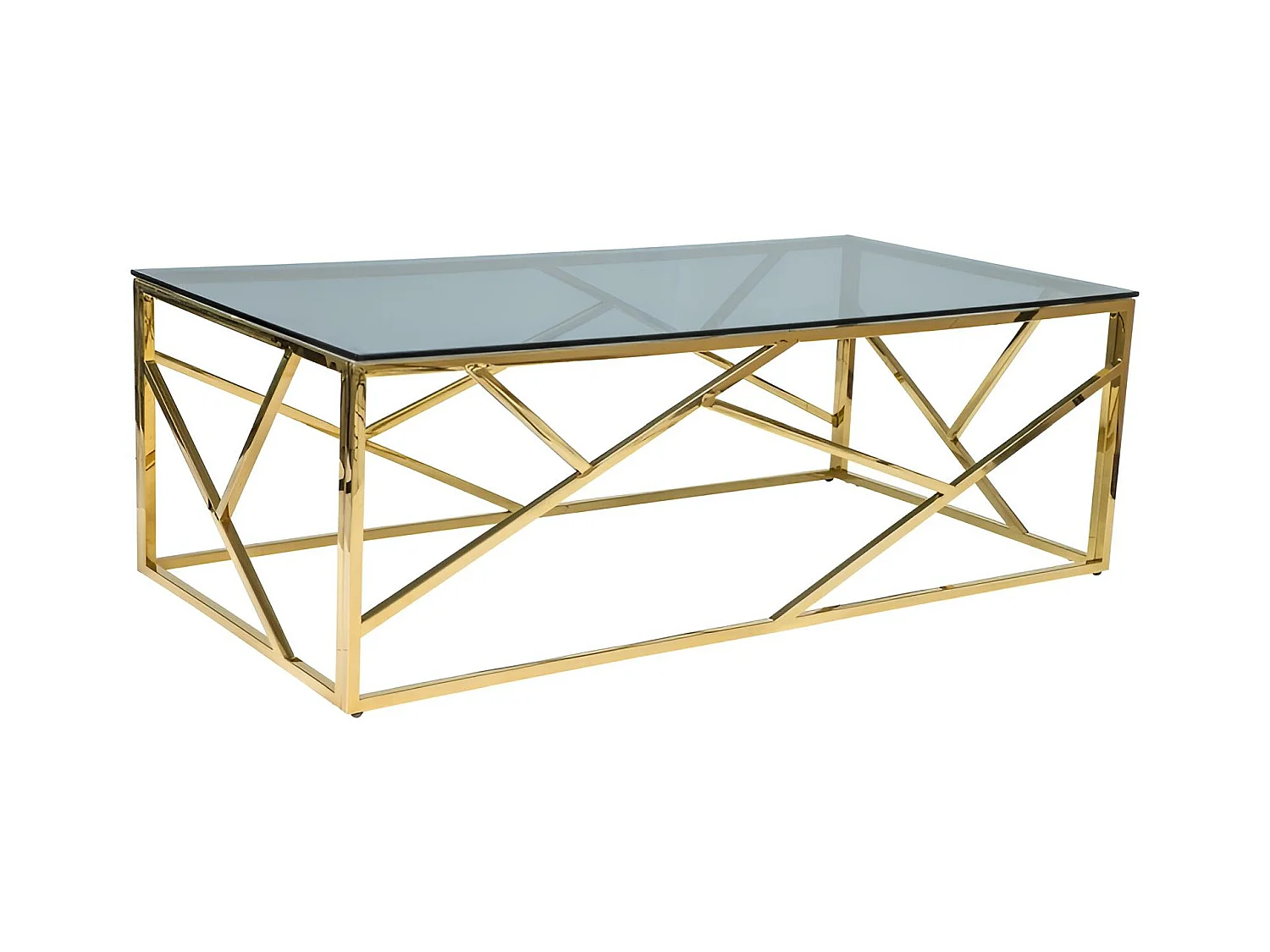 Couchtisch Escada GLS/Glas/Gold