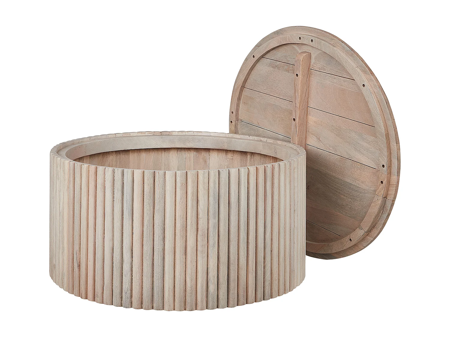 Salontafel KIRKWOOD Mangohout Lichtbruin met opbergruimte