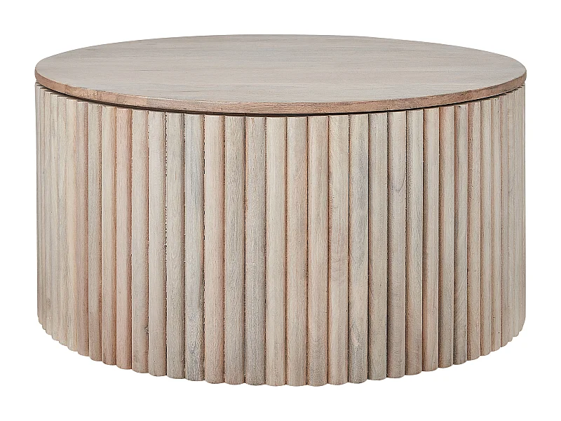 Couchtisch KIRKWOOD Mango Holz Hellbraun mit Stauraum