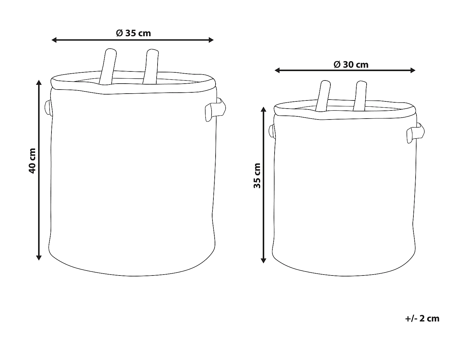 Lot de 2 paniers enfants Girafe POMANG Coton Marron