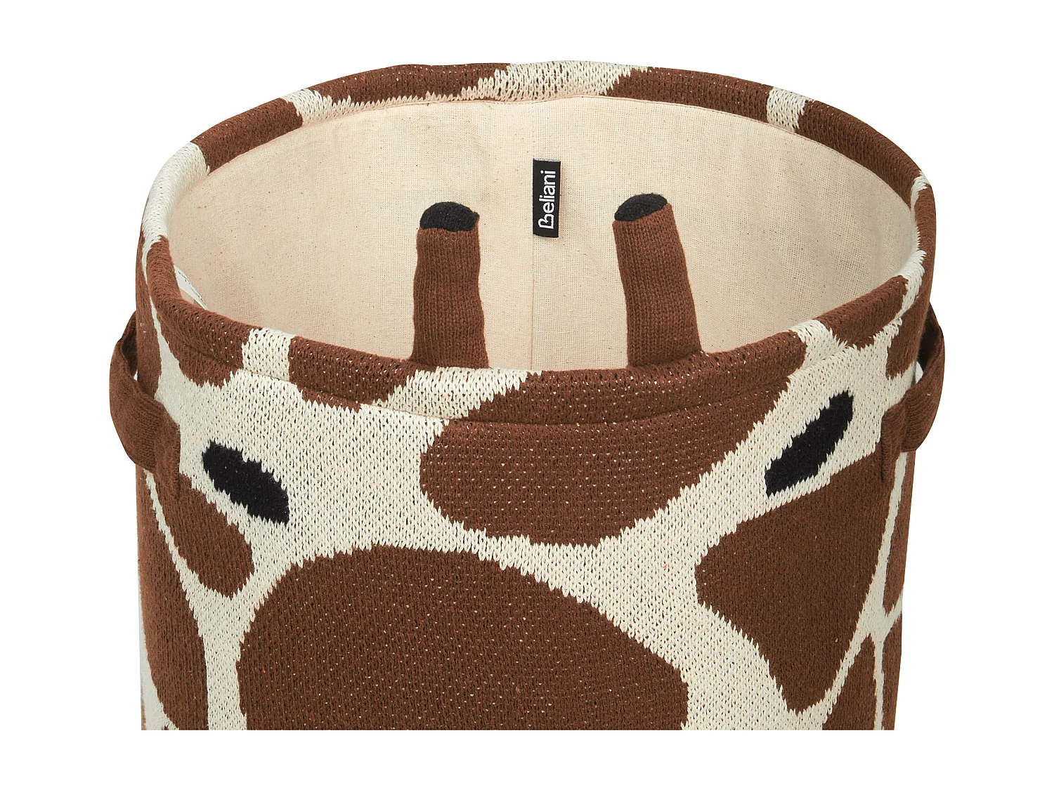 Lot de 2 paniers enfants Girafe POMANG Coton Marron