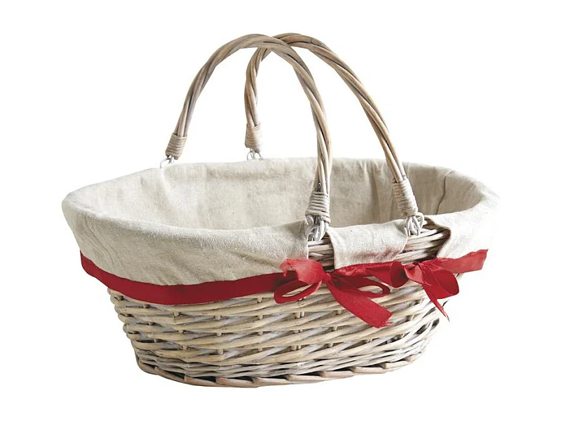 Panier ovale en osier teinté "Élégance Campagnarde"