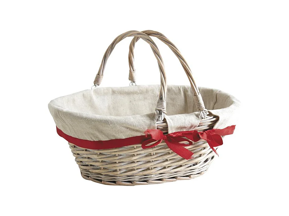 Panier ovale en osier teinté "Élégance Campagnarde"