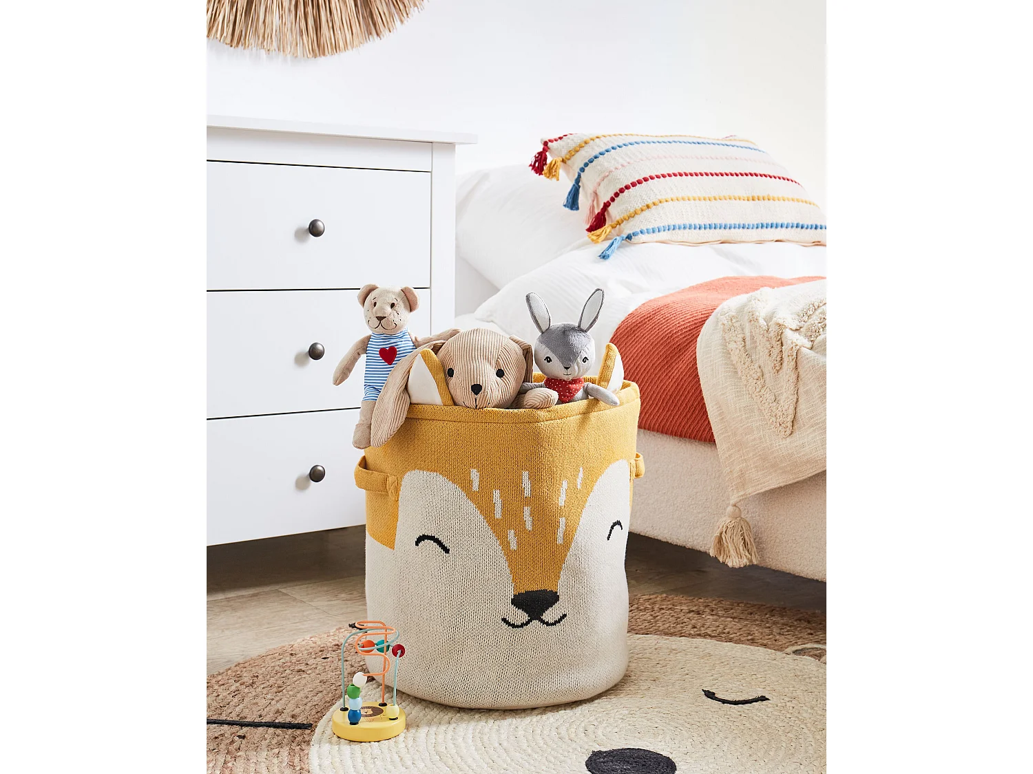 Panier enfants Renard HARRORI Coton Beige