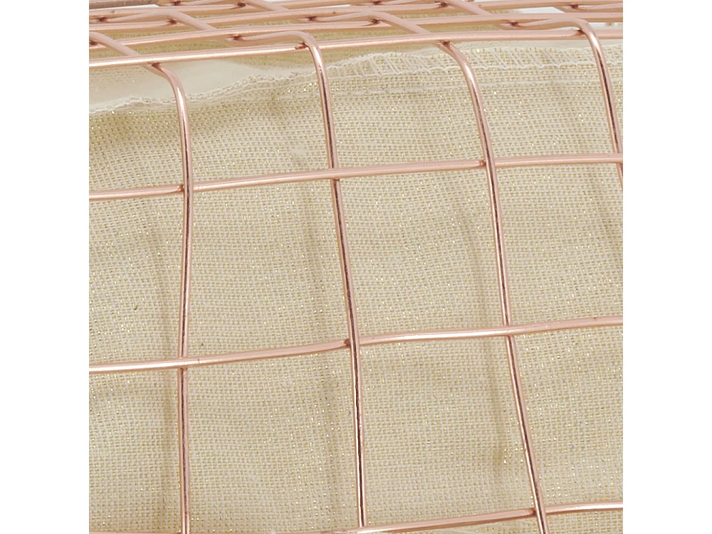 Panier rectangulaire en métal cuivré "Élégance Cuivrée"