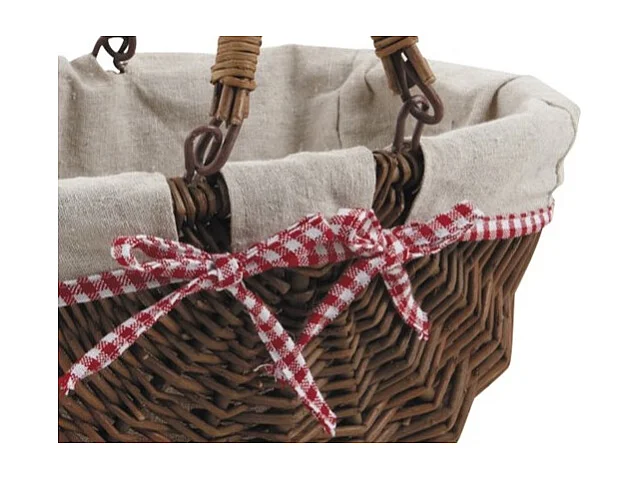 Panier en osier brut "Vintage chic" Ovale