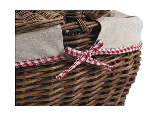 Panier en osier brut "Vintage chic" Panier avec couvercles