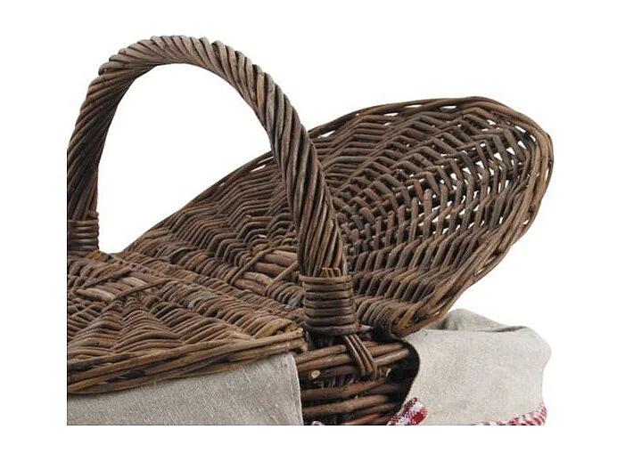 Panier en osier brut "Vintage chic" Panier avec couvercles