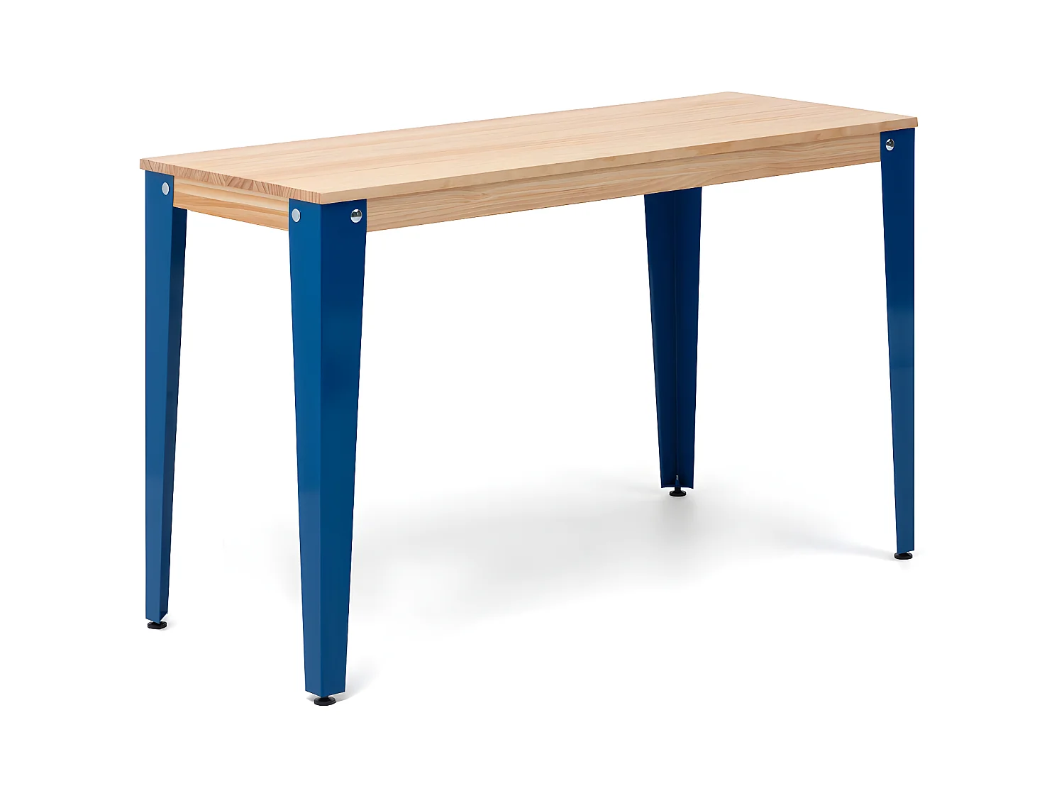 Table salle à manger Lunds 40x140x75cm  Bleu-Naturel. Box Furniture