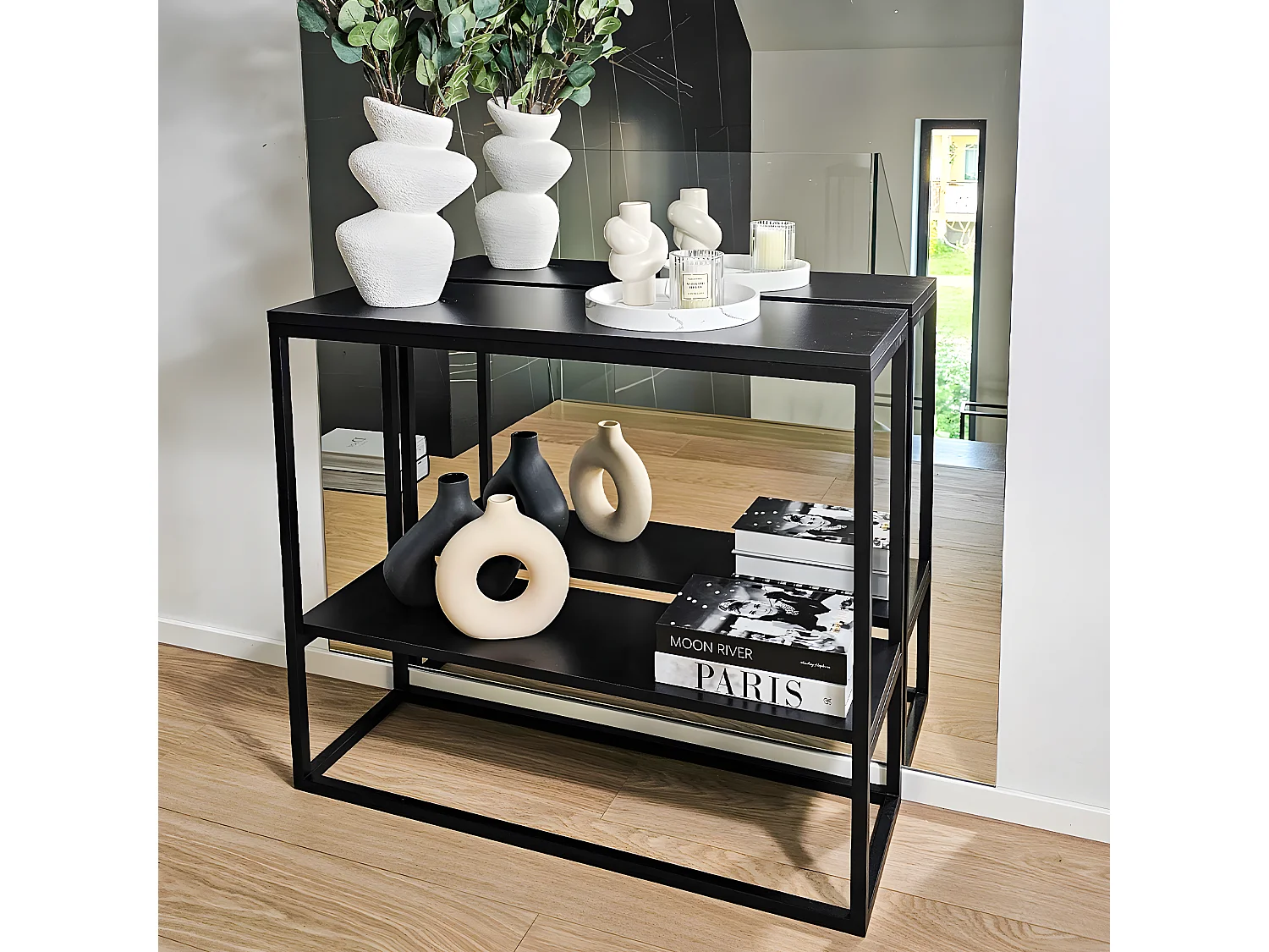 Consola Hudson preto 77cm