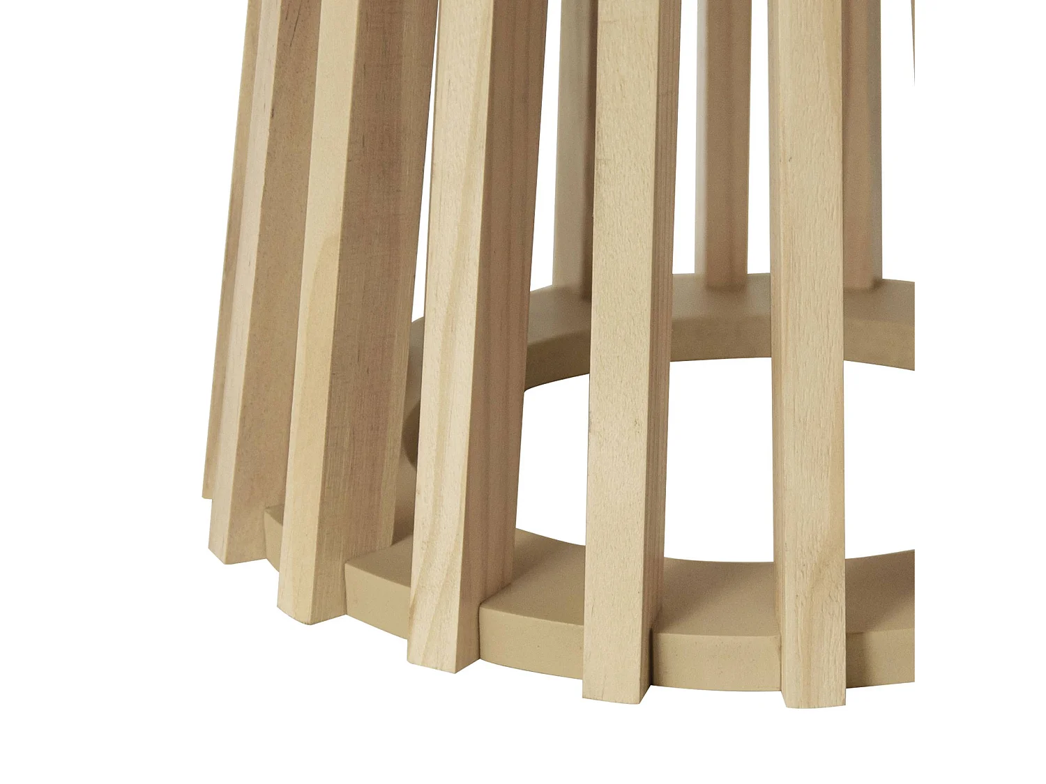 Set de 2 tables basses rondes plateau effet bois chêne et pieds en bois de sapin. Ø40cm et Ø60cm