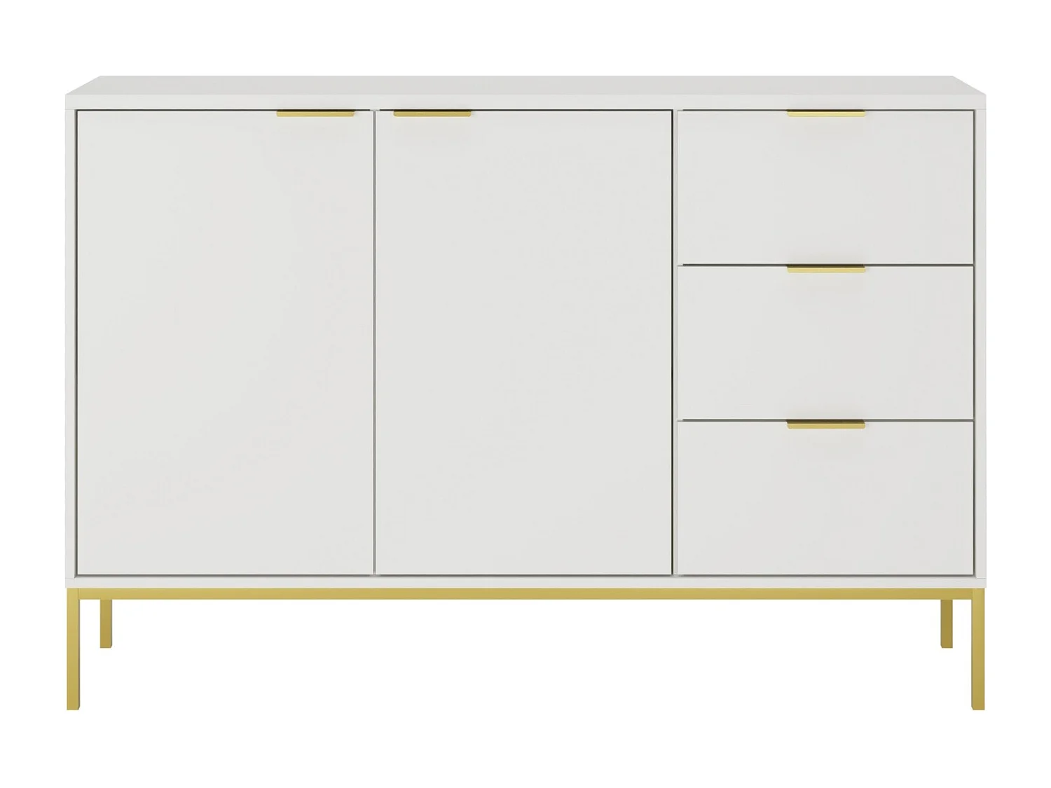 Commode moderne Kristina 150cm-Couleur Blanc