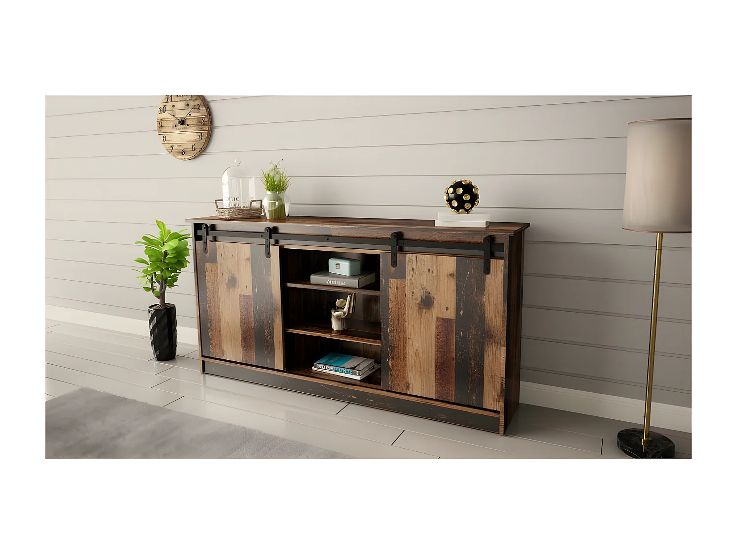 Commode GRANIO 160 cm style industriel vintage