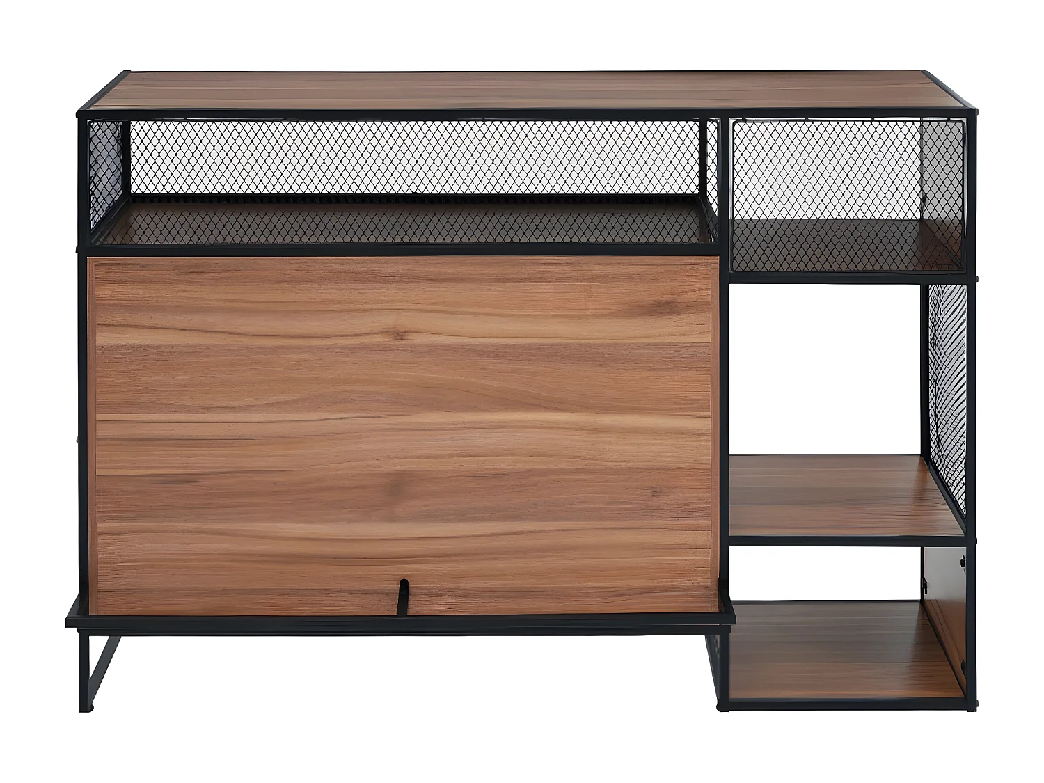 Industrieel ontwerp keukenkast, bartafel, eettafel, 138*93*40 cm, bruin