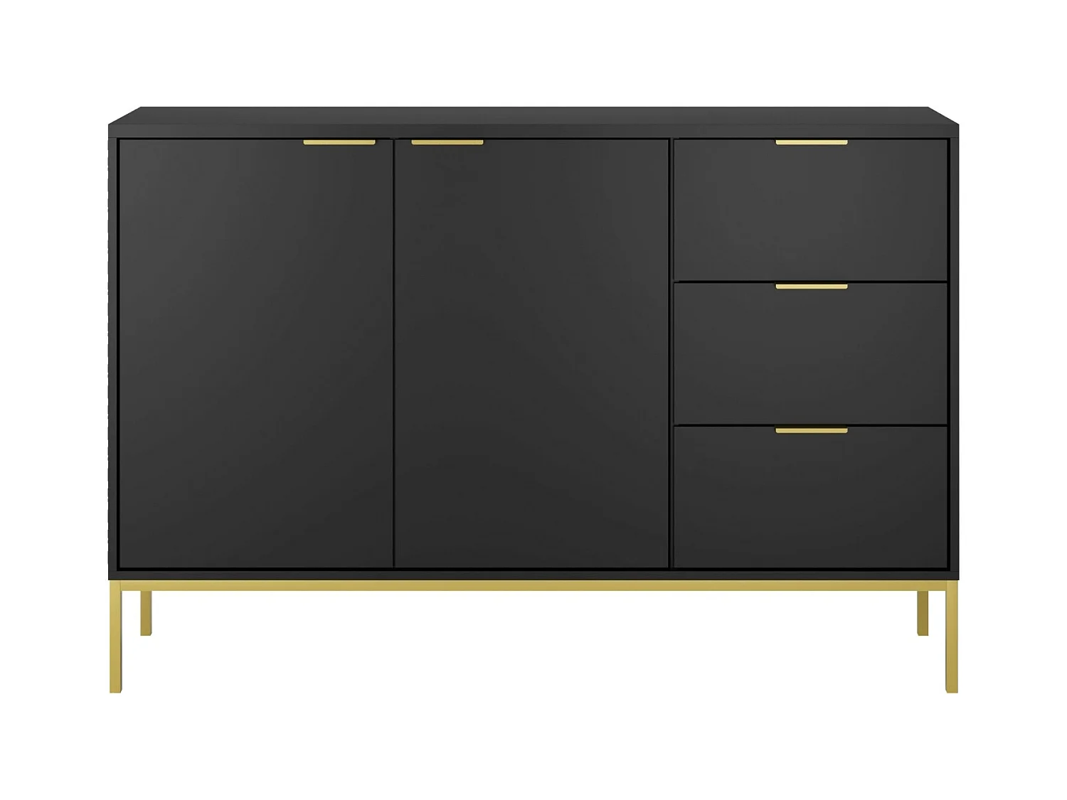 Kristina moderne ladekast 150 cm-Kleur Zwart
