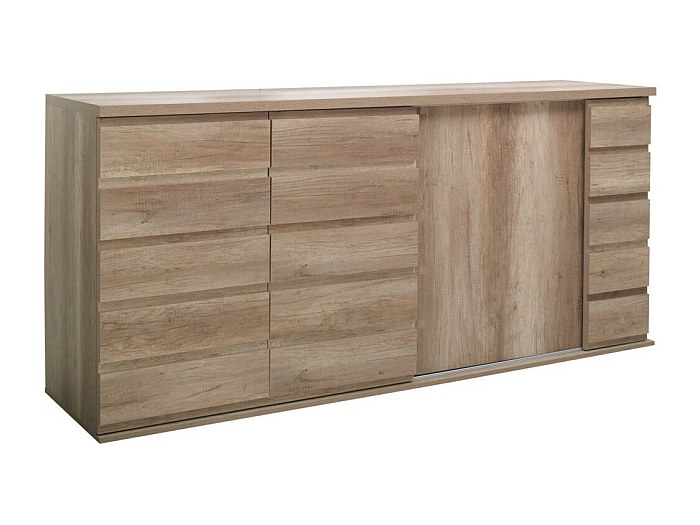 Vetrina FARRA 4 Porte In Rovere Dab Canyon Con Luci LED – 120x195x47 Cm