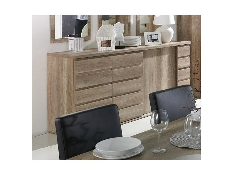 Buffet 3 porte scorrevoli ROMI - Colore dab canyon - 220 x 99 x 55 cm
