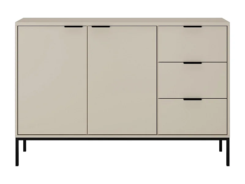 Kristina moderne ladekast 150 cm-Kleur Beige en zwart