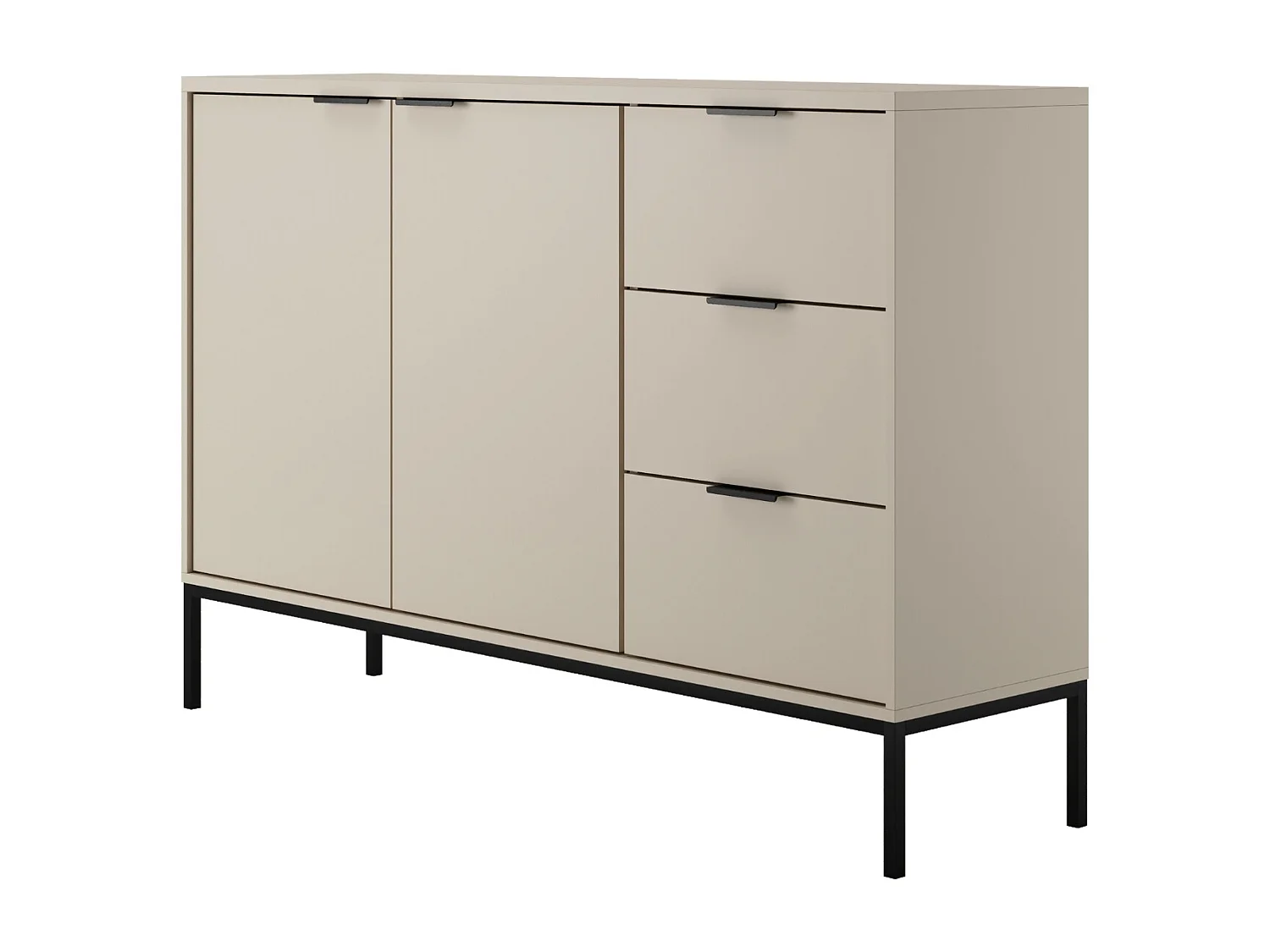 Buffet 2 ante 3 cassetti Seattle cachemire 100,4cm