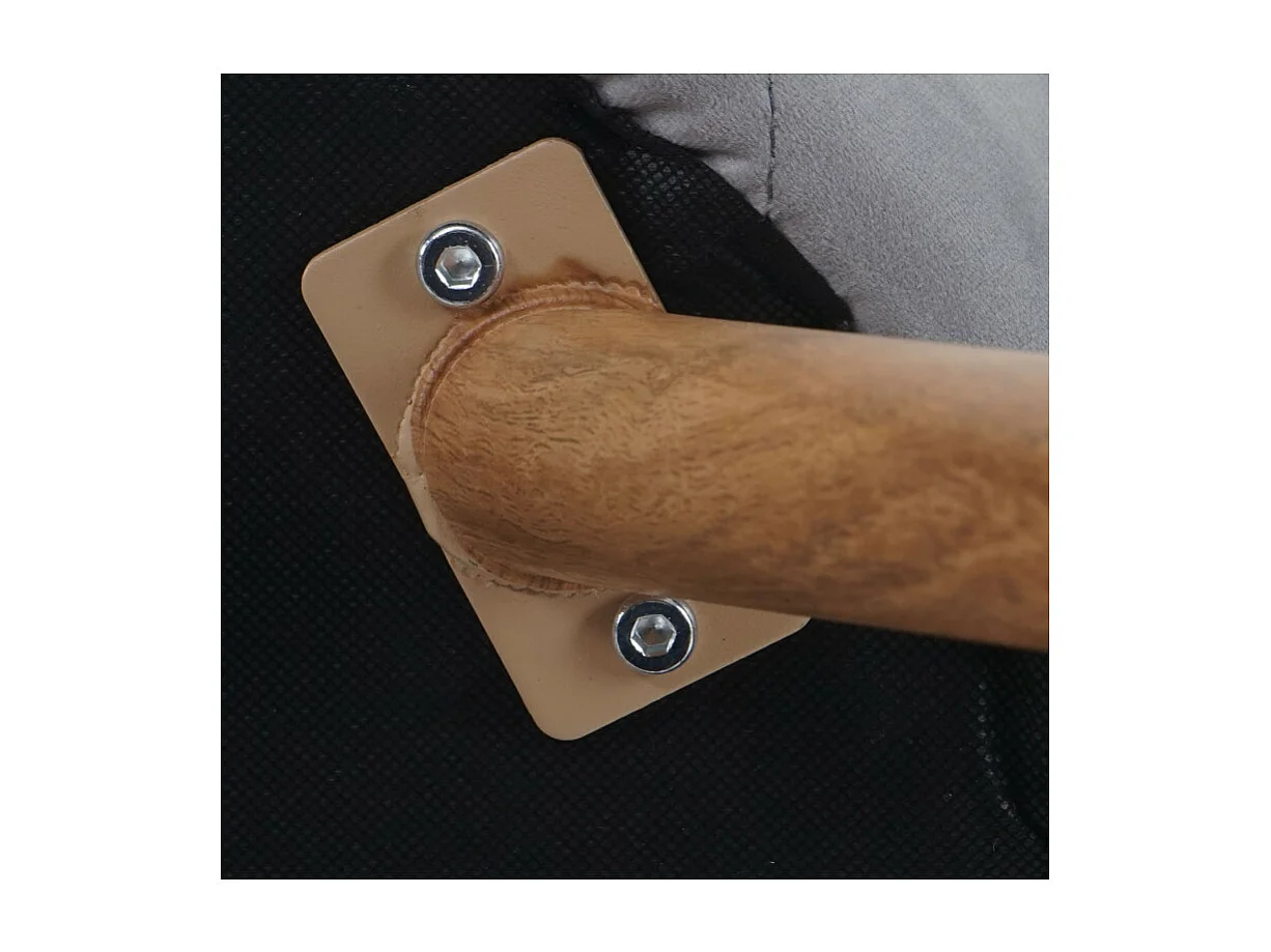 2x chaise de salle à manger HWC-D53, fauteuil, style rétro années 50, en velours - gris clair