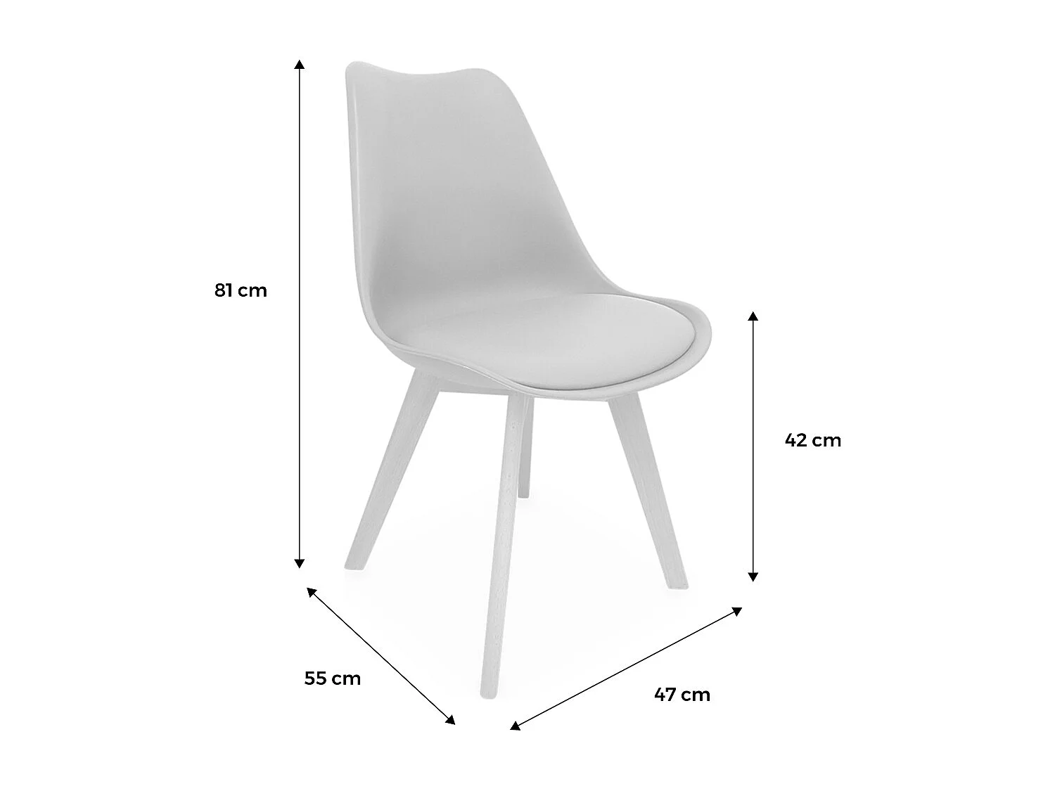Lot de 6 chaises scandinaves. pieds bois de hêtre. chaises 1 place. bleu canard