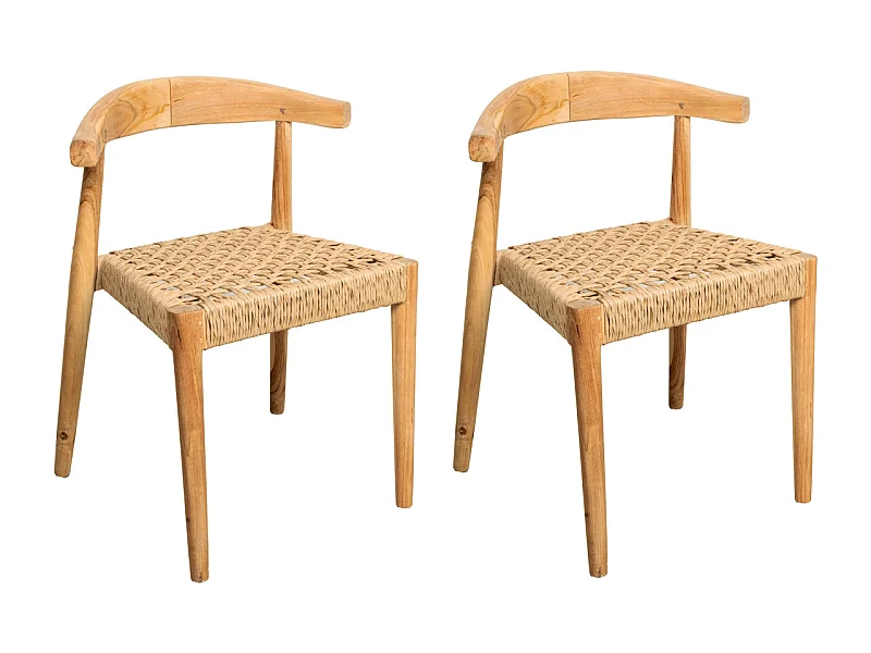 Chaise en teck BAIA - Outdoor Lot de 2