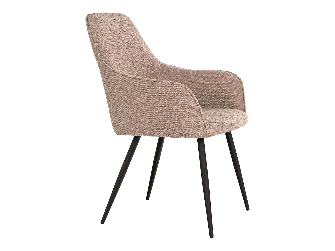 Harbo Esszimmerstuhl bouclé beige.