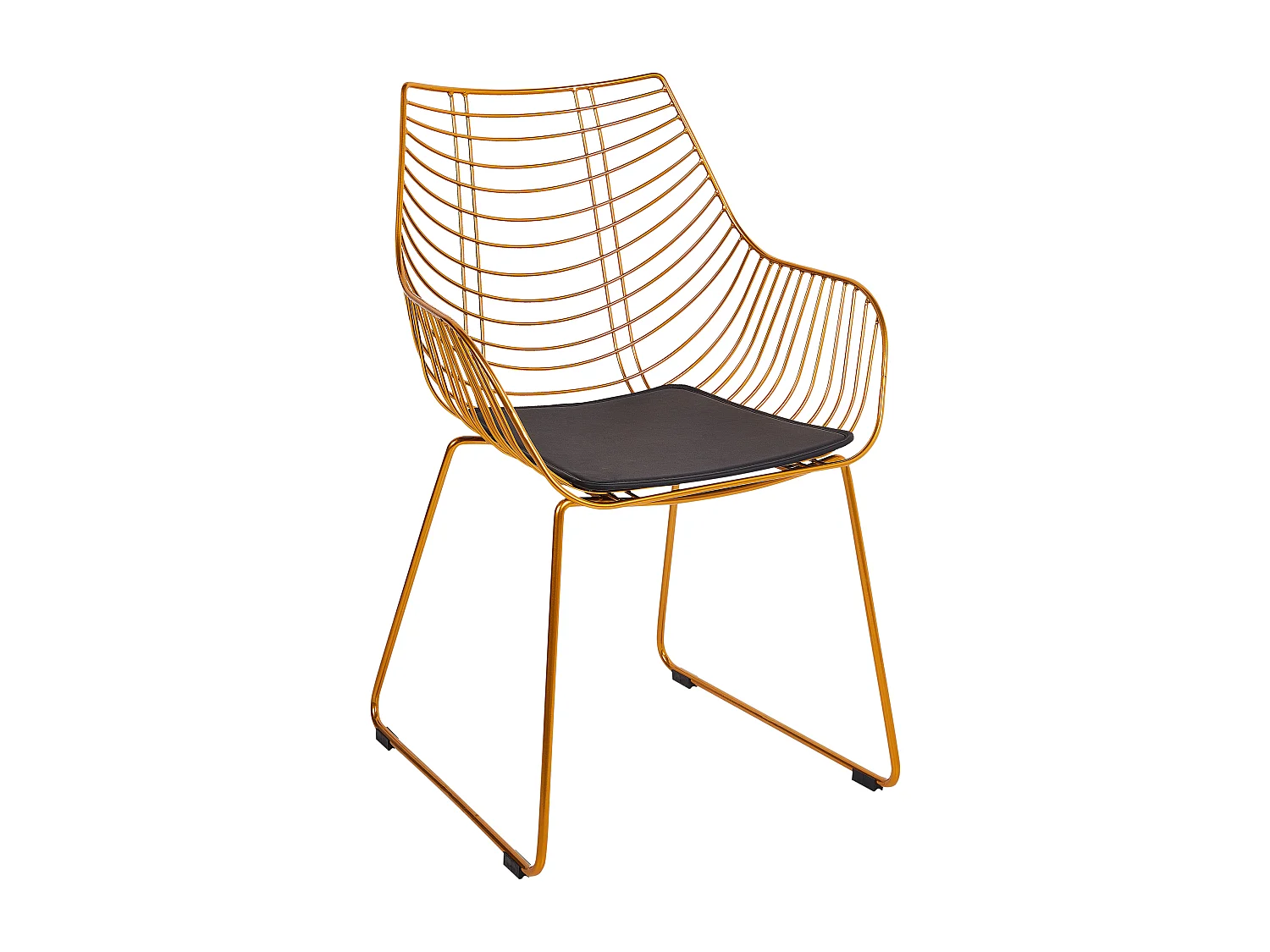 Lot de 2 chaises de salle à manger ANNAPOLIS Métal Doré