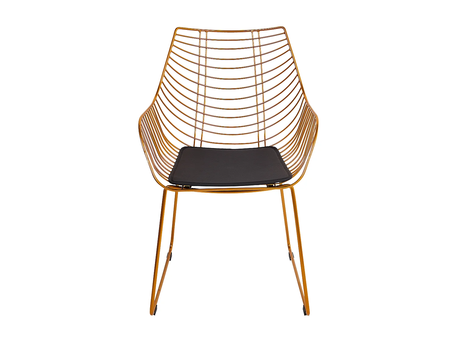 Lot de 2 chaises de salle à manger ANNAPOLIS Métal Doré