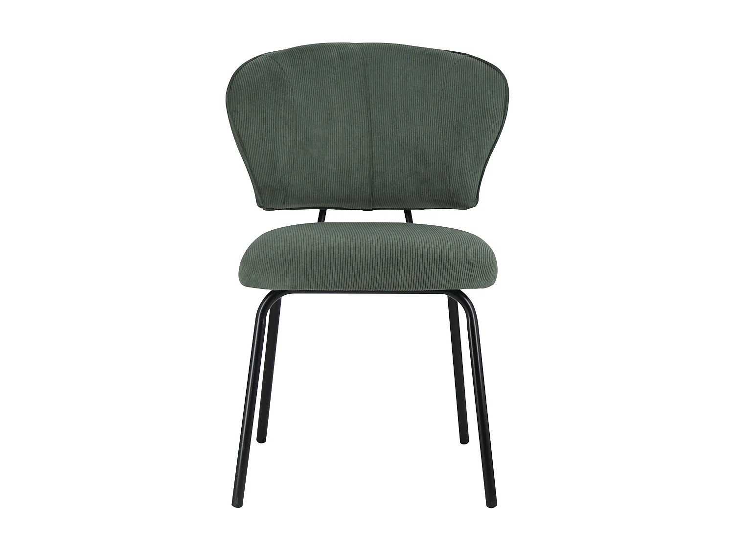 Set van 2 NILSA groene ribfluwelen stoelen