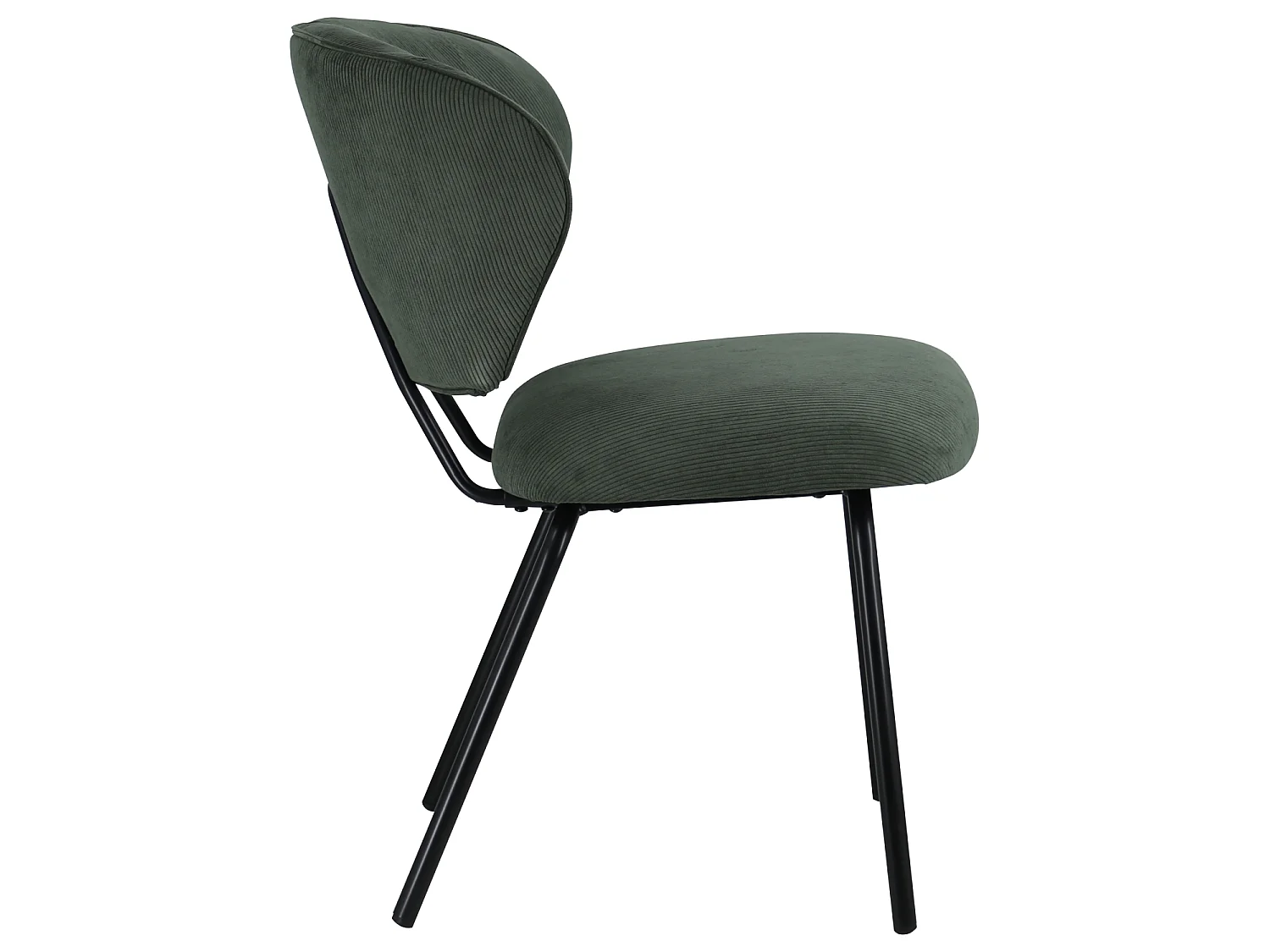Set van 2 NILSA groene ribfluwelen stoelen