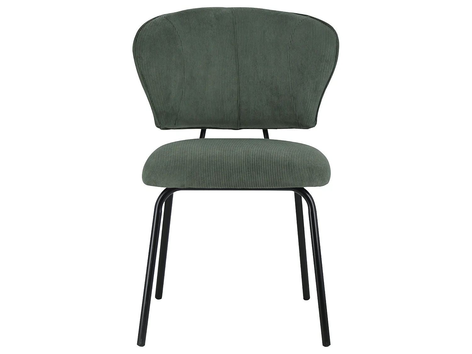 Set van 2 NILSA groene ribfluwelen stoelen